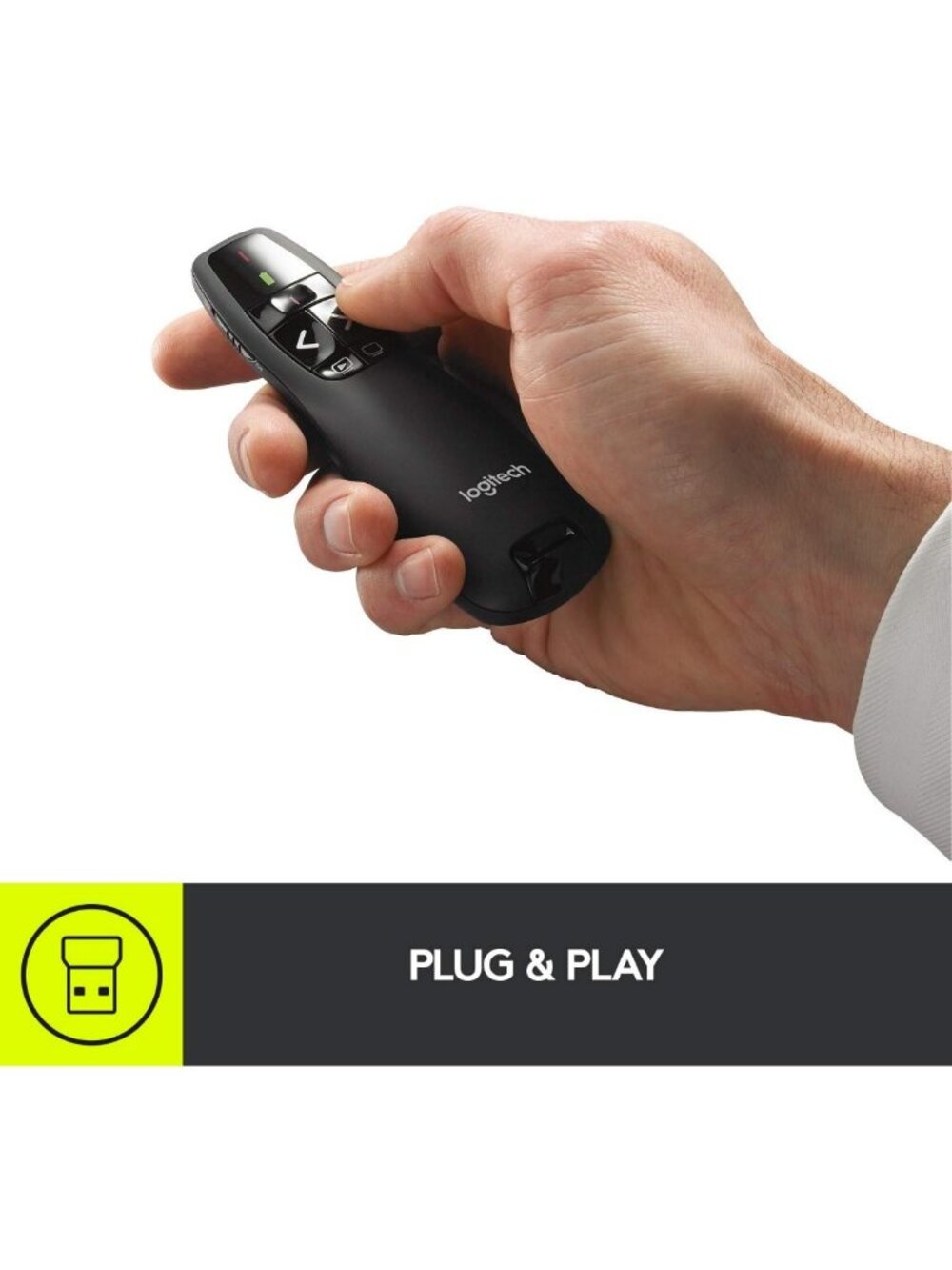 Wireless Presentation Clicker with Laser | USB-A PowerPoint Remote Control - Picture 3 of 10
